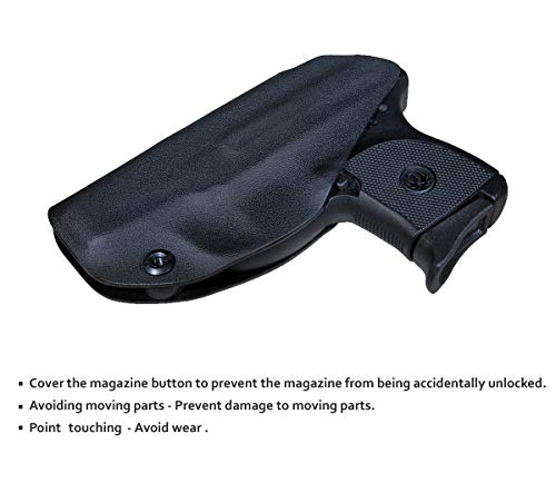 POLE.CRAFT Ruger LCP 380 Holster IWB Kydex for Ruger LCP 380 Without Attachments Such as Light/Laser - Inside Waistband Holster -LCP 380 Auto Gun Pocket Pouch Accessories (Black,Right)