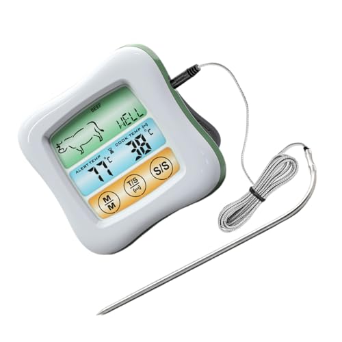 Ciieeo Abs Stainless Steel Home Kitchen Meat Thermometer for Cooking Easy to Use