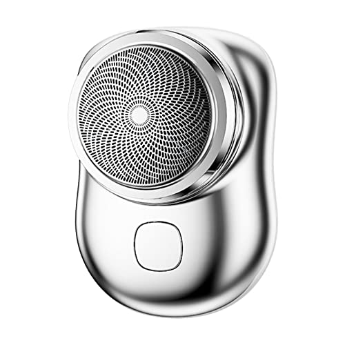 Mini Electric Shaver, Portable Men Electric Shaver Usb Rechargeable Men Grooming Razor, Pocket Size Mini Shaver Washable For Travel (Silver) #TOP16
