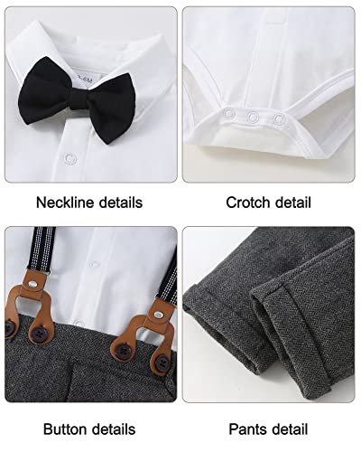 Image of Newborn Baby Girl Clothes 0-18M Infant Ruffle Romper Bodysuit, Long Sleeve Tops Floral Pant Outfits Set + Headband