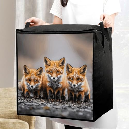 Sac de rangement pour couettes vêtements couvertures jouets placards renards - 6