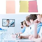 3-Ring Pink Binder Plastic Divider Set, 8-Tab Sturdy Plastic Dividers with Reinforced Edge, Binder Dividers with Tabs, Pink Binder Dividers, Aesthetic Dividers for Binders and Notebooks.