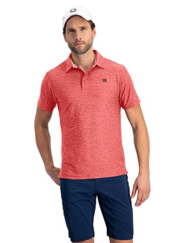 Three Sixty Six Golf Shirts For Men - Dry Fit Short-Sleeve Polo, Athletic Casual Collared T-Shirt #TOP1