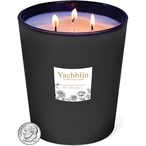 Yachblin Huge Candle Scented Candles, Velvet Rose&Oud Aromatherapy Candle-36.3Oz, Large Organic Sweater Weather Candle Home Decor, Unique Fragrance Forever Wick Candle, 90Hours Burning Times #TOP23