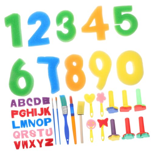 Uonlytech 1 Juego Sellos de Esponja Pintura Infantil Estampadores de Graffiti Coloridos Manualidades y Pintura
