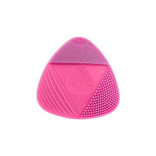 Preisvergleich Produktbild LYHLYH Gesichtsreinigungsbürste, Silikon-Schallreinigungsbürste Beste Tiefenreinigung Peeling Anti-Aging Wasserdicht Wireless Charging Anpassbare Farbe,Rosered