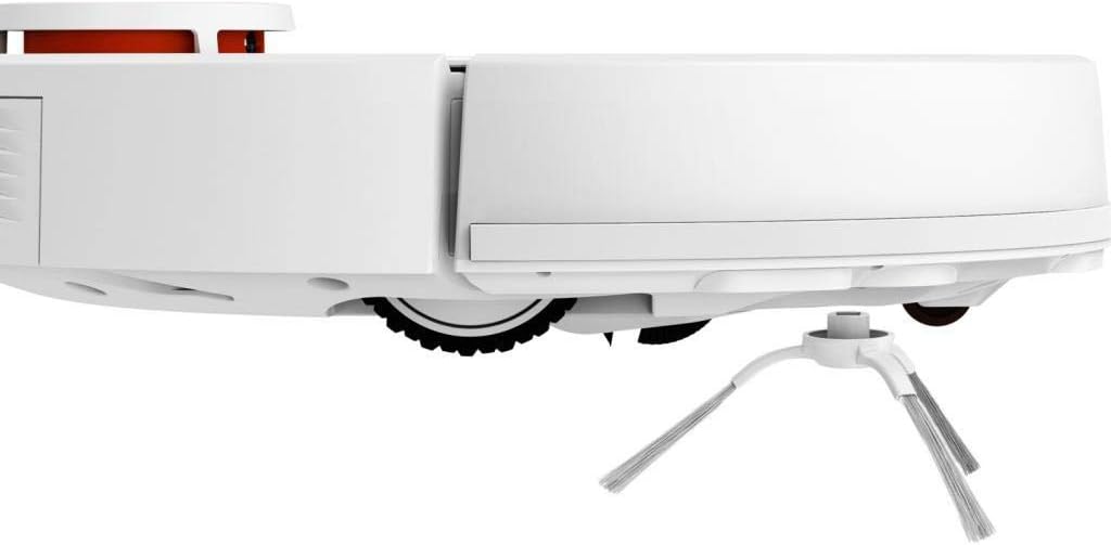 lateral view of the Xiaomi Mijia Robot Vacuum Cleaner showing side brush