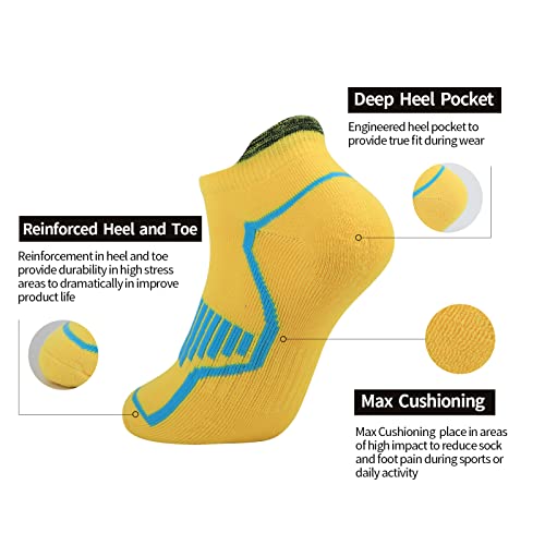 JOYNÉE Mens Low Cut Casual Socks 6 Pack Men Comfort Cushioning Ankle Athletic Socks3