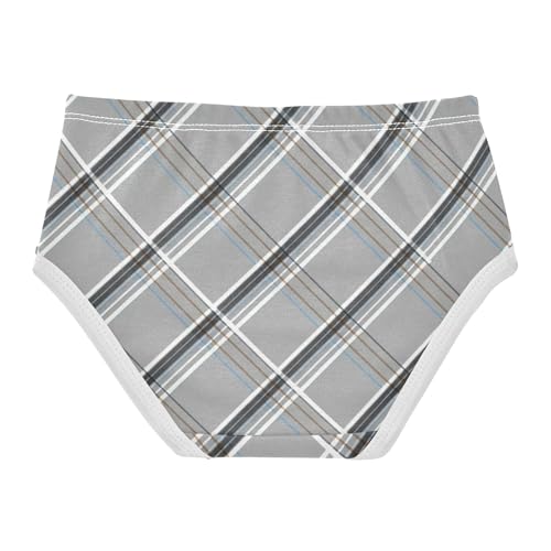 Bright Girls Underwear Toddler 2t Cotton Panties Little Girl Plaid Grey Kids Briefs Undies2