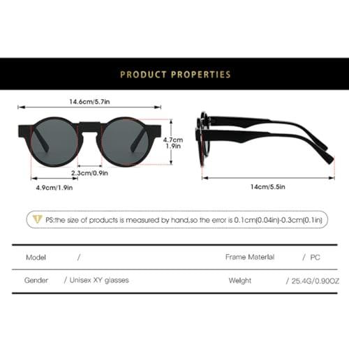 Fashion Small Round Steampunk Sunglasses Women Retro Clear Ocean Lens Shades Uv400 Luxury Men Punk2