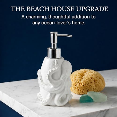 The Bridge Collection Octopus Soap Dispenser - White Hand Soap Bottle by The Bridge Collection - Used condition - Image 5