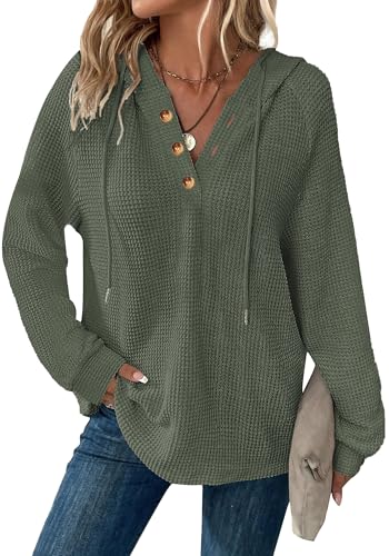 Dimur Waffles Knit Pullover Tops Christmas...