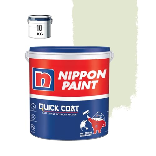 Image of Nippon Paint Quick Coat Interior Emulsion Paint - 10 KG (CLOVER PETAL)-Quick Drying, Good Coverage, Low VOC-Paint for Wall, Living Room