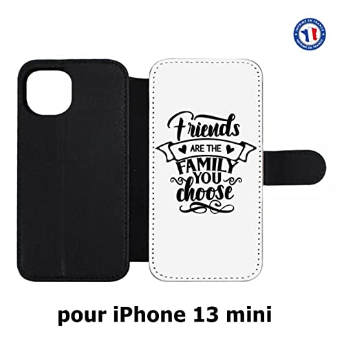 Housse cuir iPhone 13 Mini Friends Family avec rabat aimanté - 2