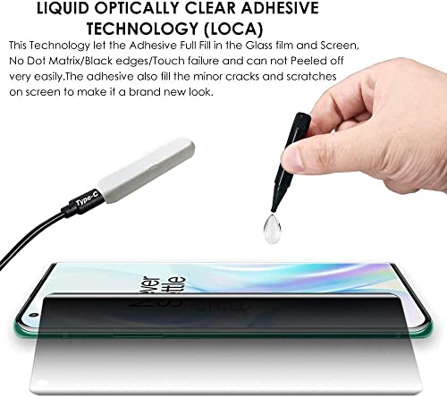 Image of SHILD Privacy Tempered Glass Screen Protector Compatible with OnePlus 10 Pro / OnePlus 9 Pro (6.7 Inch) | Curved UV Anti-Spy Screen Guard | 9H Hardness | HD Clear | Fingerprint Unlock Support | Full Coverage | Easy Installation | Pack of 1