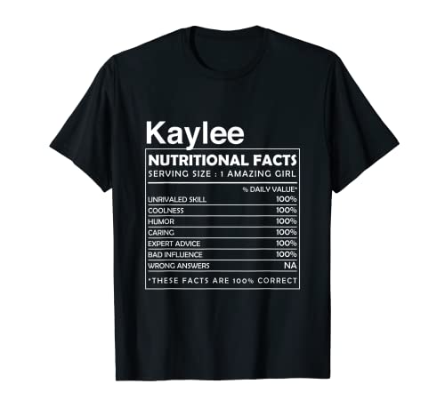 KAYLEE Nutrition Facts Funny Novelty Damen Custom Name T-Shirt