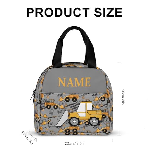 Custom Cartoon Car Truck Kids Backpack with Lunch Box Personalized Name School Bag for Girls Boys Customized 2 Piece Set Bookbag Back to School3