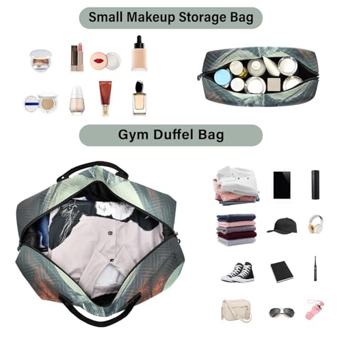 Large Travel Duffel Bag, Dragon Fire Warrior Sport Tote Gym Bags, Shoulder Weekender Overnight Bags for Women Men, Carry On Luggage with Toiletry Bag4