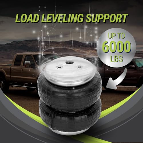 6,000 Lbs Rear Air Bags Suspension Kit for 1996-2023 Ford E450 Class C Motorhome/Cutaway (Cab-Chassis only) Truck Towing, Replacement for Firestone 2153 Ride Rite Airbags for Trucks Rear Suspension
