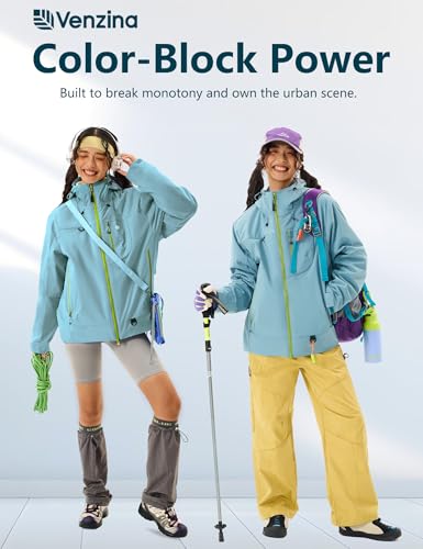 Image of Venzina Women's 3-in-1 Thermal Jacket I Windproof & Water-Resistant Graphene Heating Winter CoatFleece-Lined Jacket for Hiking, Camping, Skiing & Daily CommuteFashion-Forward Outdoor Wear