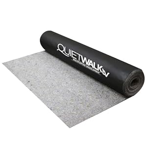 QuietWalkLV 100 Sq Ft Luxury Vinyl Acoustical Sound Reflecting Moisture Resistant Environmentally Friendly Flooring Underlayment, Black