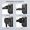 EPICKA Universal Travel Adapter, International Power Adapter with 2 USB-A & 3 USB-C Ports Wall Charger - Worldwide Travel Essentials, European Travel Plug Adapter for UK/US/AU (TA-105C, Black) #3