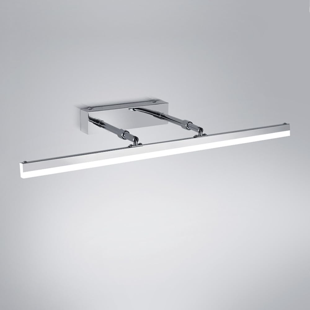 Genérico Lámparas de baño sobre Espejo, lámparas LED para baño, Apliques de Pared sobre Espejo con Brazo retráctil, Acabado Plateado, Apliques de Pared Minimalistas para Interiores.