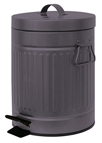 Elaine Karen Deluxe Galvanized Steel Step Foot Pedal Retro Garbage Trash Can –
