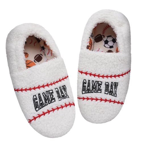 Yseoul Little Kids Big Boys Ball Sports Slippers, Kids Warm House Shoes - Cute Winter Nonslip Indoor Basketball Football Baseball Slippers
