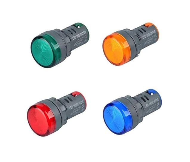 SP Electron Plastic led Pannel Indicator 22mm 230V (Red, Green, Yellow & Blue)-image-49