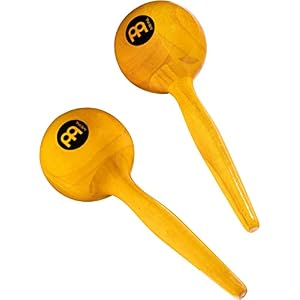 Meinl Percussion MWM2AM Wood Maracas, 26 cm Länge (Traditional), amber