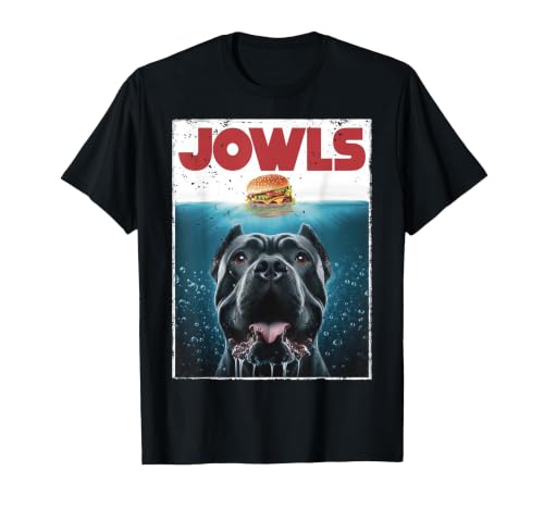 Funny Cane Corso Jowls Top, Drool Burger, Dog Mom, Dog Dad T-Shirt, Men, Black, 3X-Large