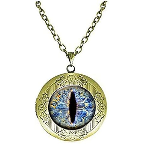 KWYUT Frost Dragon Eye Locket Necklace Cover
