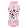 Petyoung Hondentrui Met Bloemenborduursel – Huisdier Warme Trui Trui Zachte Winterkleding Voor Puppy Kleine Middelgrote Grote Hond