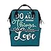 Alinlo Citations de faire tous les tout avec Amour Sac à langer Diaper Sac à dos avec sangles de poussette multifonction Grande capacité momie Sac fourre-tout Sacs pour voyage Baby Care