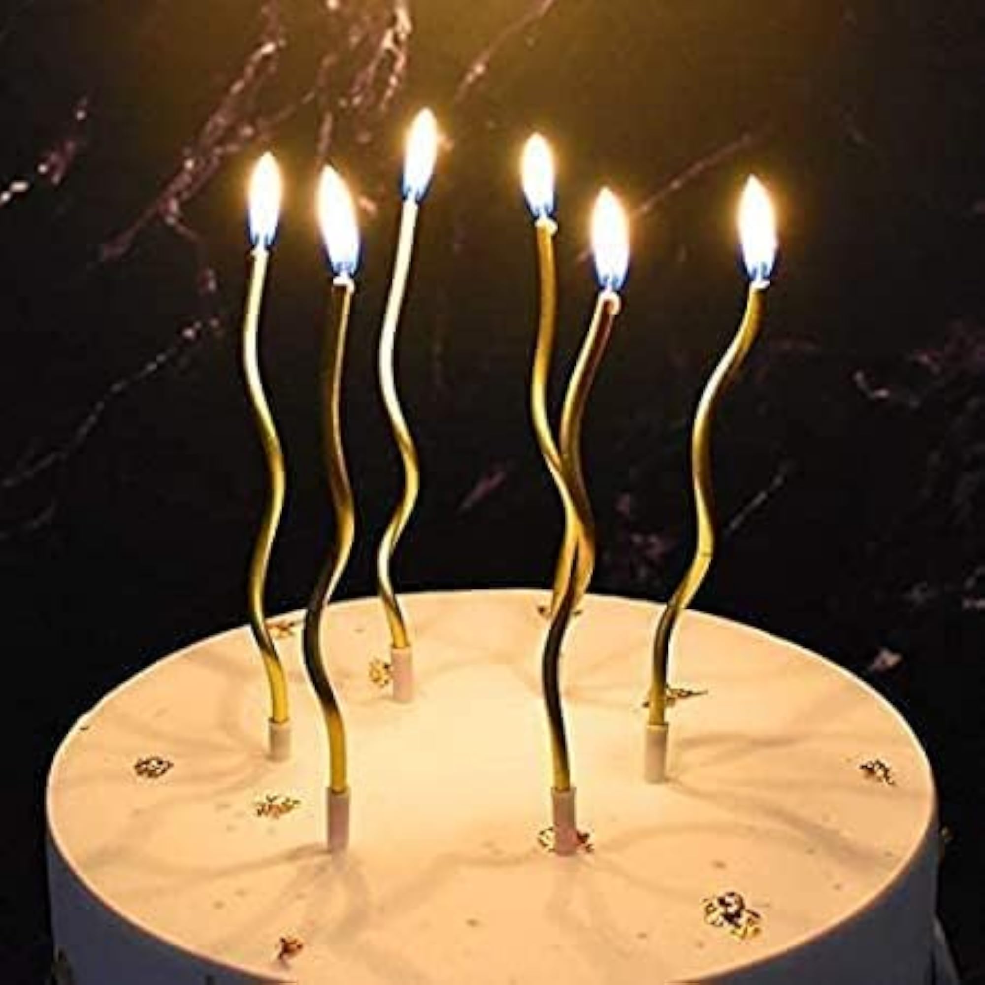 Red Spiral Taper Candle, Decorative Twisted Candle for Romantic Dinners