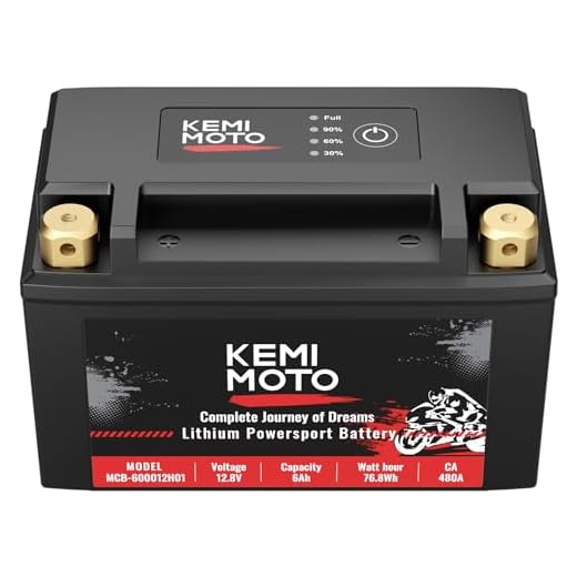 KEMIMOTO Lithium Motorcycle Battery YTX14-BS/YTX9-BS, LiFePO4 Lithium Battery 12v 6Ah, Pre-Charged Powersports Battery, with 5 Universal-Fit EVA Spacers, Compatible with Motorcycle ATV UTV Jet Ski