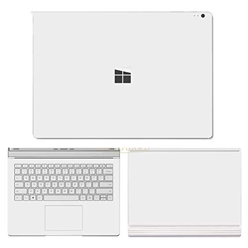 SopiGuard Skin for Microsoft Surface Book 3 13.5 inch Precision Edge-to-Edge Vinyl Sticker Top, Keyboard, and Bottom Panel (3M Matte White)