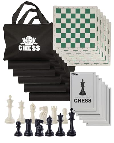 WE Games Value Tournament Chess Set - 34 Pieces, Roll-Up