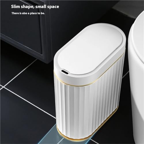 Cubo de basura con sensor inteligente de 7L acabado premium dorado para baño 7