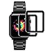 [2-Pack] Hianjoo Compatible Apple Watch 42mm Tempered Glass Screen Protector [3D Curved Full Coverage], Anti-Scratch, Bubble Free, Screen Protector for Apple iWatch 42mm Series 3/2/1 - Black Edge