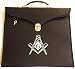 Masonic Regalia Black File Case For WM/MM Apron with Hard Handle & G Logo