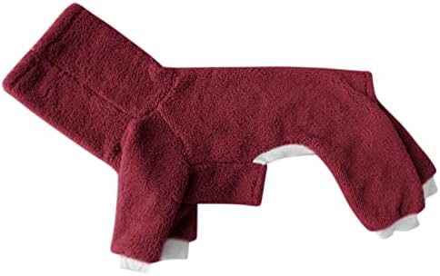 Esobo Fashion Winter Dog Warm Coat Jacket Four-Legged — side view showing full product dimensions