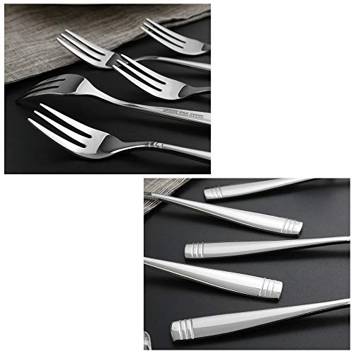 Obstnny Stainless Steel Appetizer Forks, 3 Tine Tasting Fork, 12 Pieces #TOP4