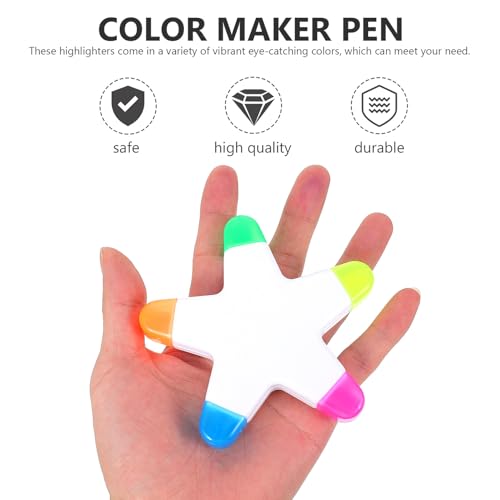 Surligneur étoile lot de stylos fluorescents pour notes de bureau - 5