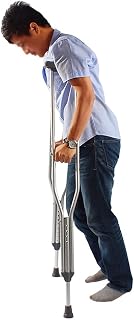Adult Crutches Adjustable Medical Orthopedic Crutches Underarm Crutches with Armpit Pads and Handle for Men and Women