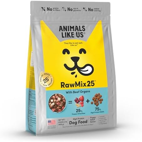 RawMix 25 Beef Freeze-Dried Dog Food, 2 lb