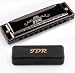 JDR Harmonica, Key of C 10 Holes 20 Tones Blues Harmonica Perfect for Beginners, Professional, Students, Kid