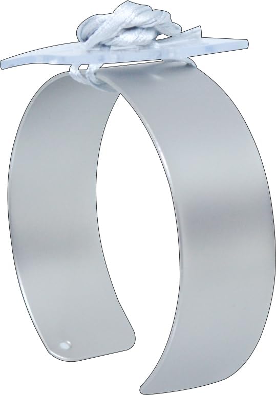 Floral Accessories - Riley Flower Cuff Matte Rd, Silver, Miscellaneous, 1 Piece