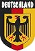 Artimagen Pegatina Escudo Alemania con Texto y Emblema 40x60 mm.